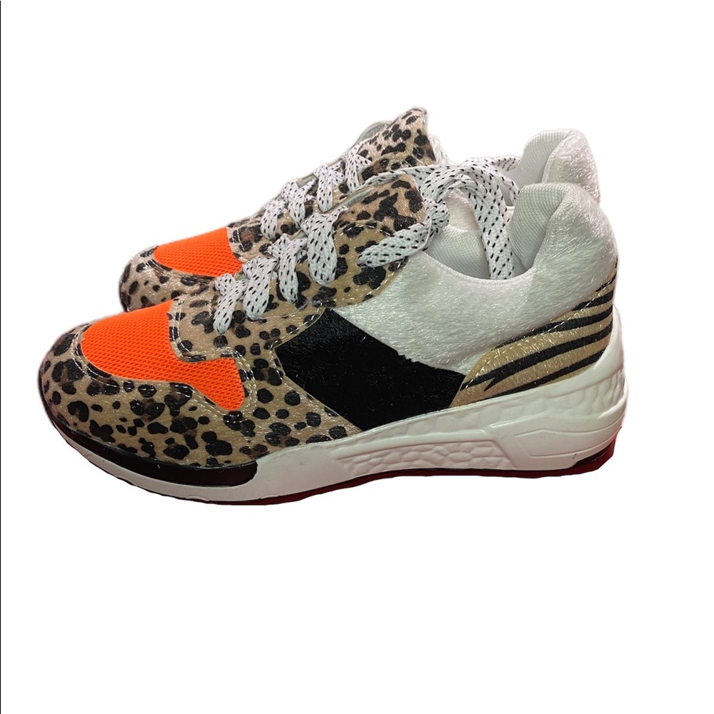 CAT Willow Leopard Patchwork Sneaker sz 7‎